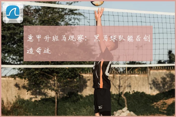 意甲升班马观察：黑马球队能否创造奇迹